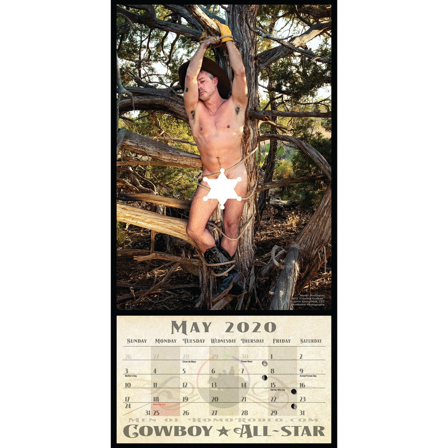 Calendars - 2020 Calendar Nude Cowboy All-star 1' x 2' LARGE Collectors Edition image 6