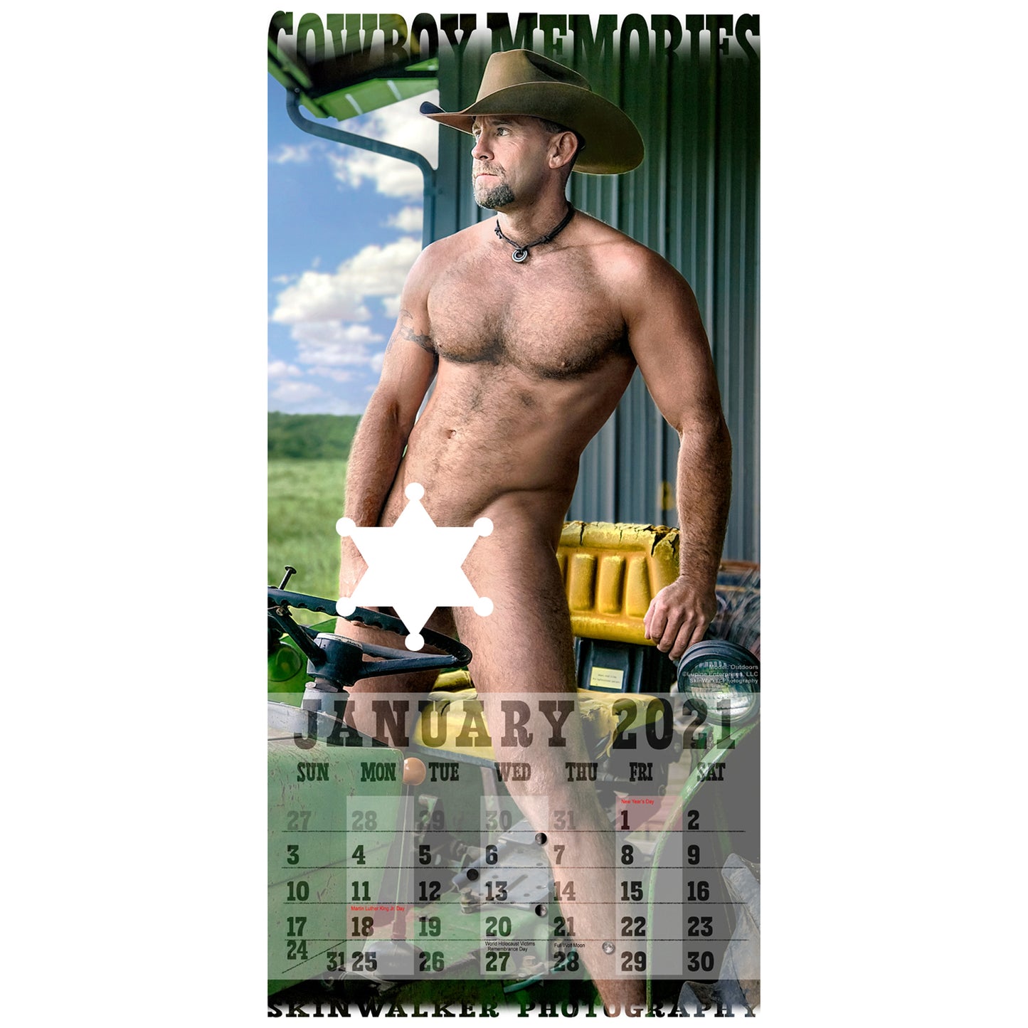 Calendars - 2021 Calendar Nude "Cowboy Memories" 1' x 2' image 2