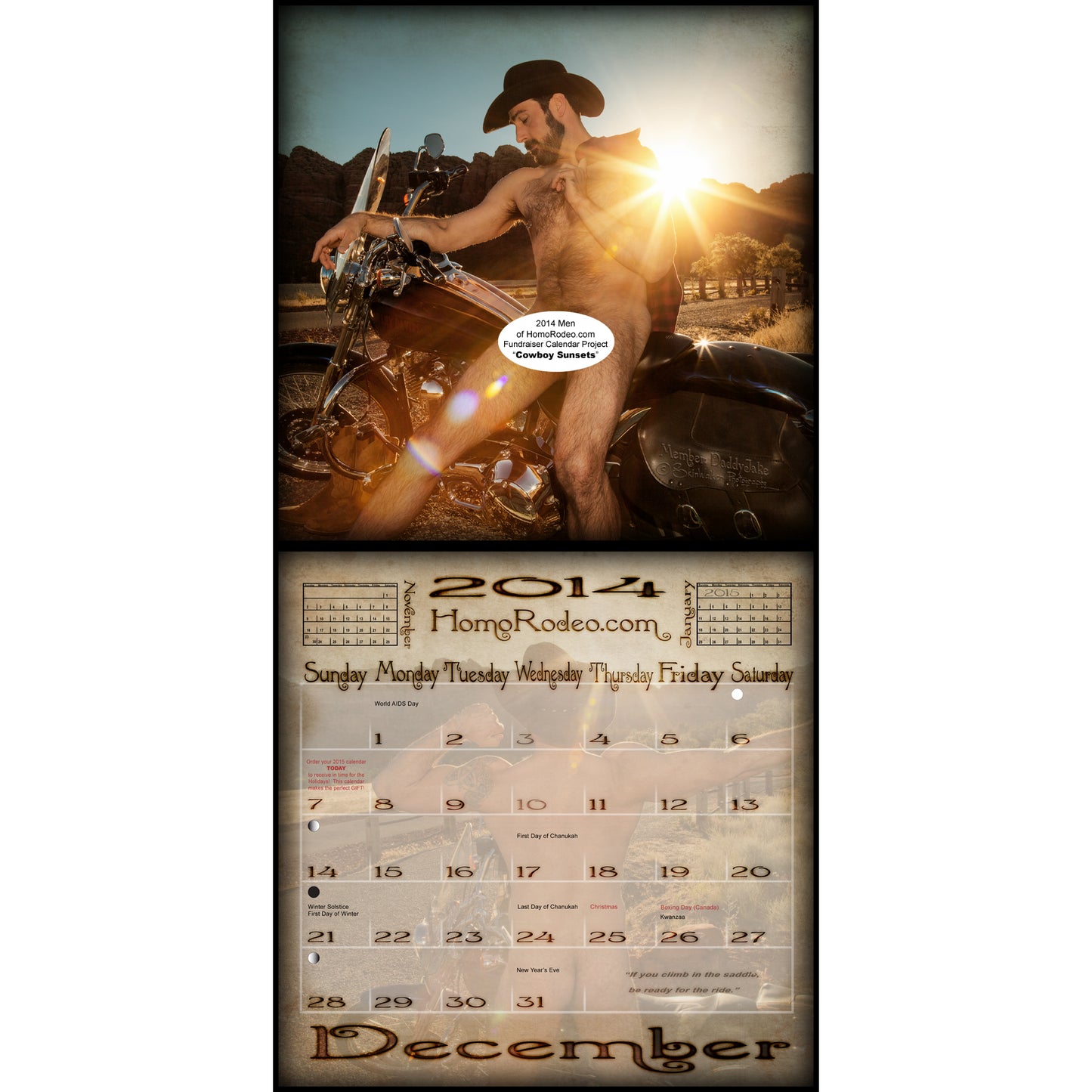 Calendars - 2014 Cowboy Sunsets *Full-nude image 13