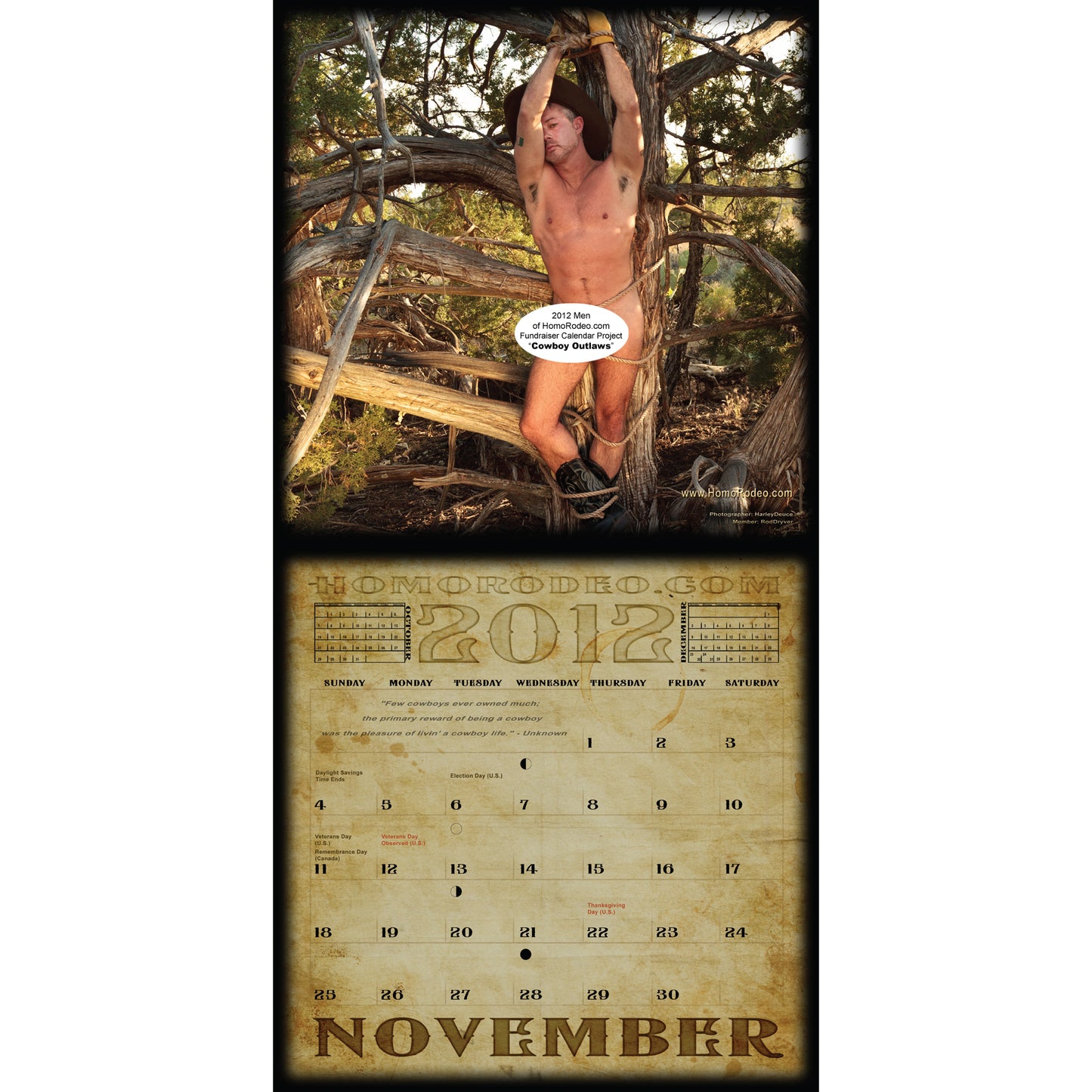 Calendars - 2012 Cowboy Outlaws *Full-nude image 12