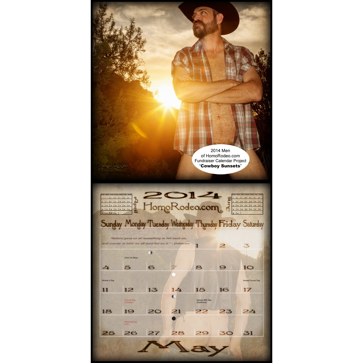 Calendars - 2014 Cowboy Sunsets *Full-nude image 6