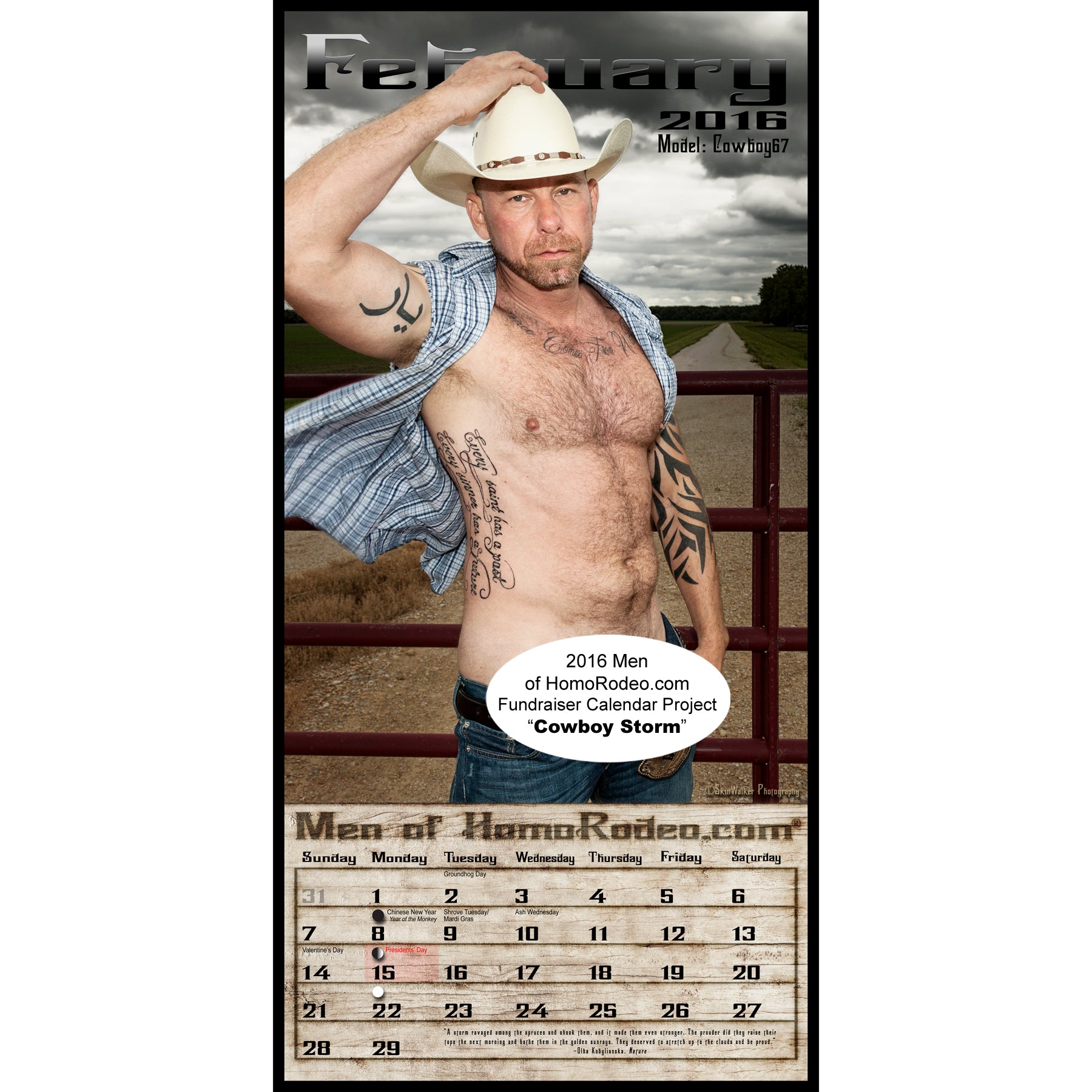Calendars - 2016 Cowboy Nights *Full-nude image 3