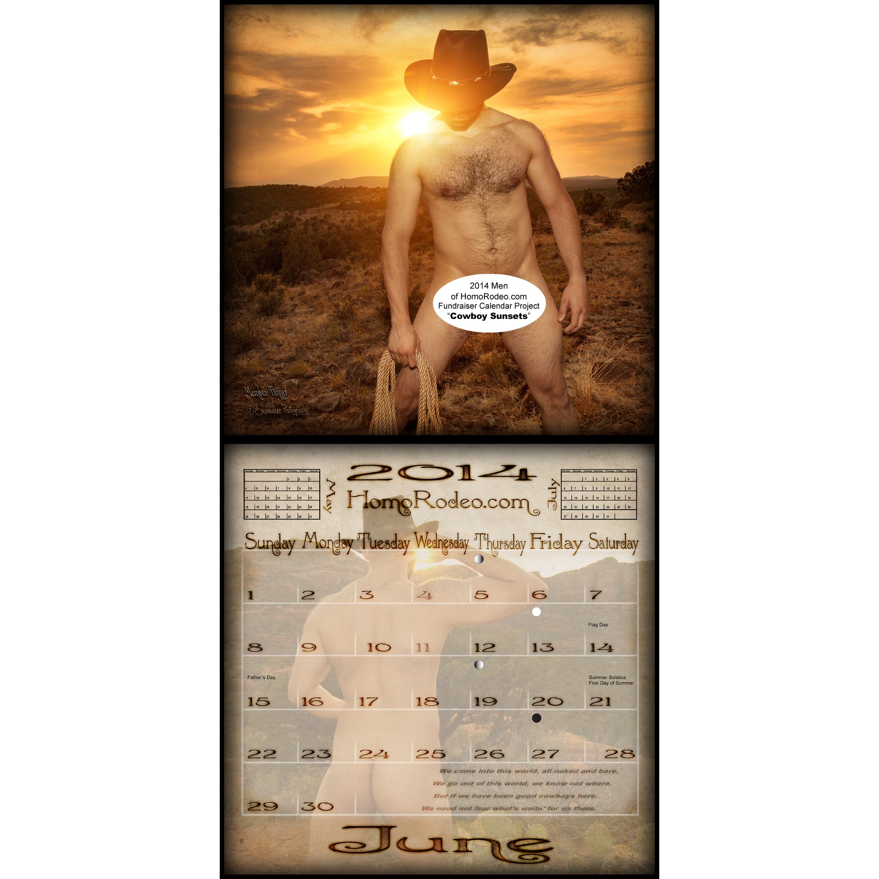 Calendars - 2014 Cowboy Sunsets *Full-nude image 7