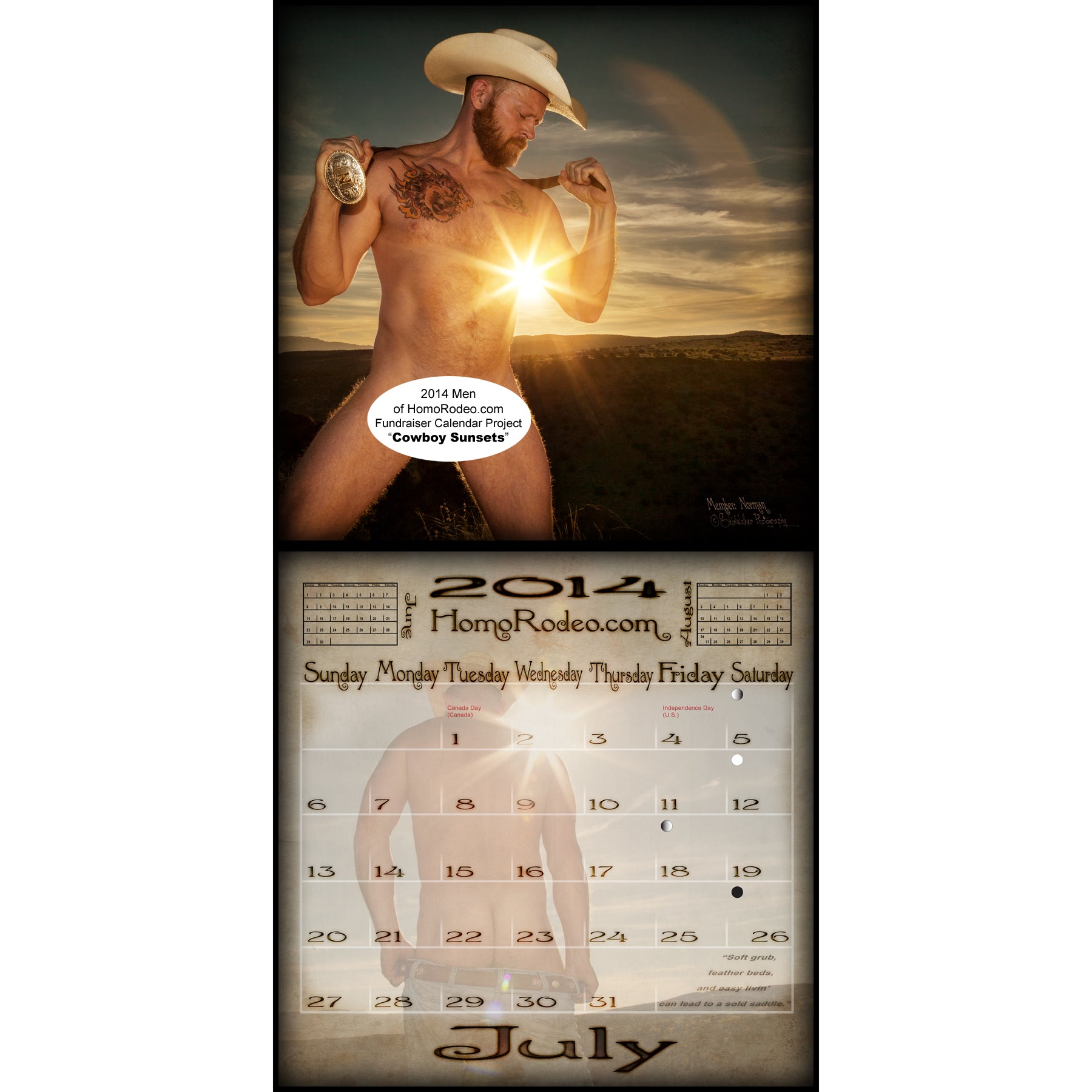 Calendars - 2014 Cowboy Sunsets *Full-nude image 8