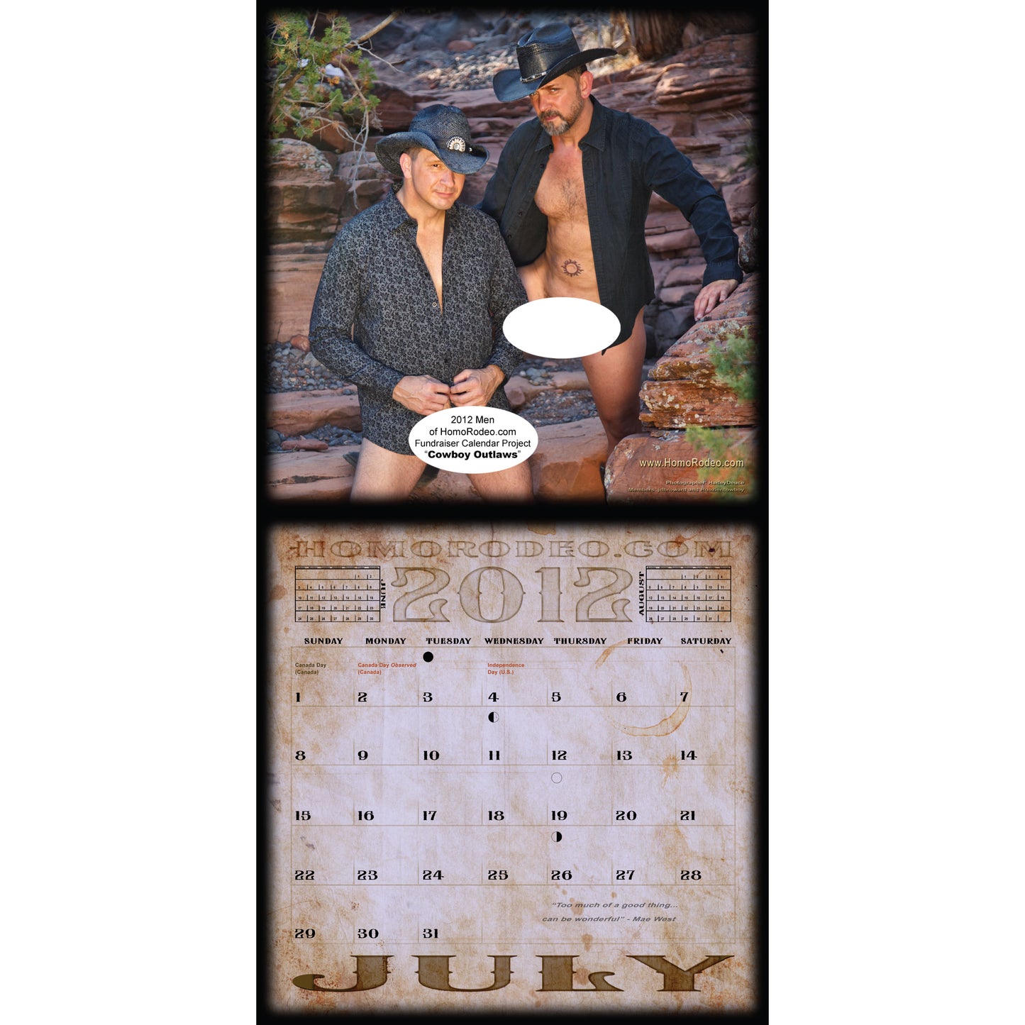 Calendars - 2012 Cowboy Outlaws *Full-nude image 8