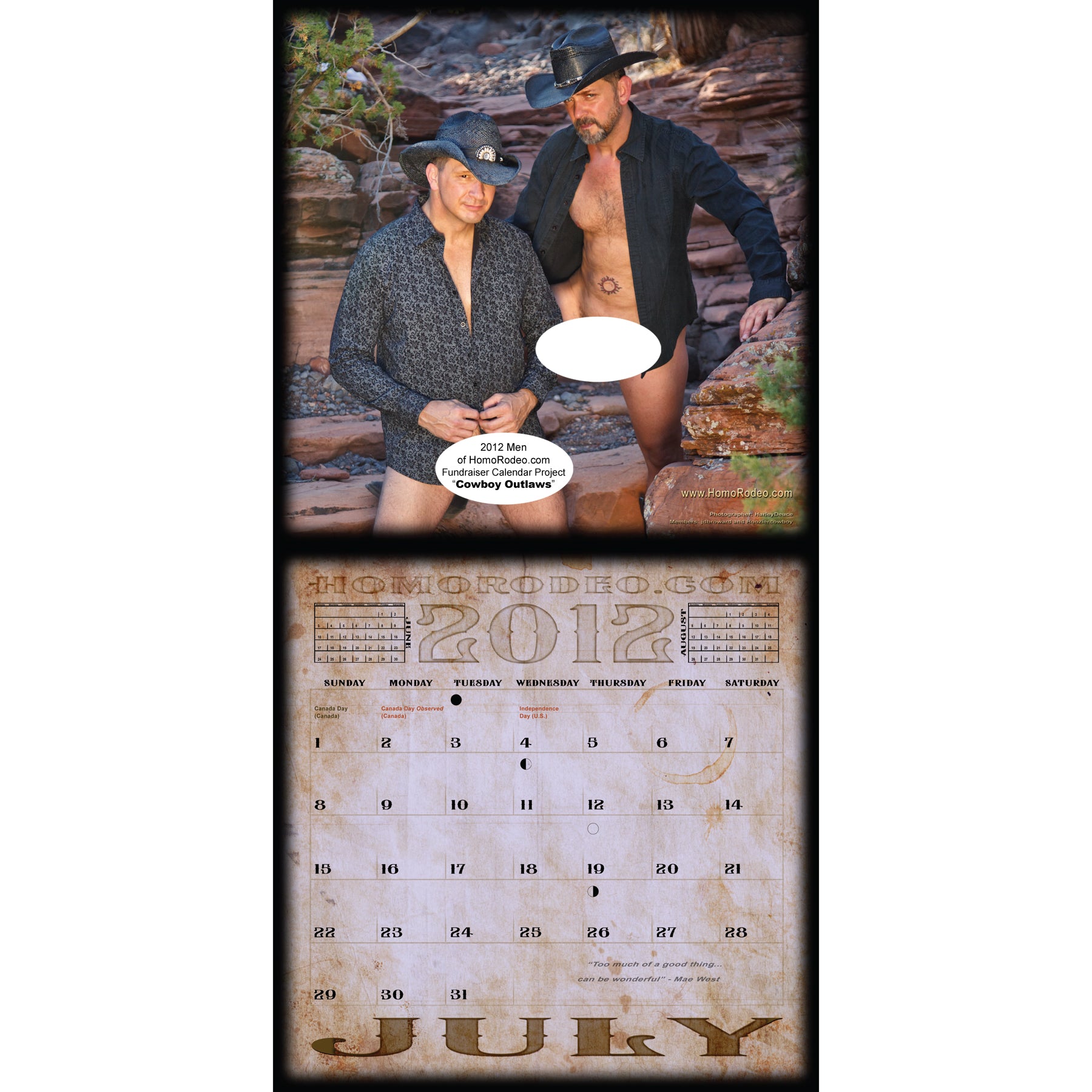 Calendars - 2012 Cowboy Outlaws *Full-nude image 8