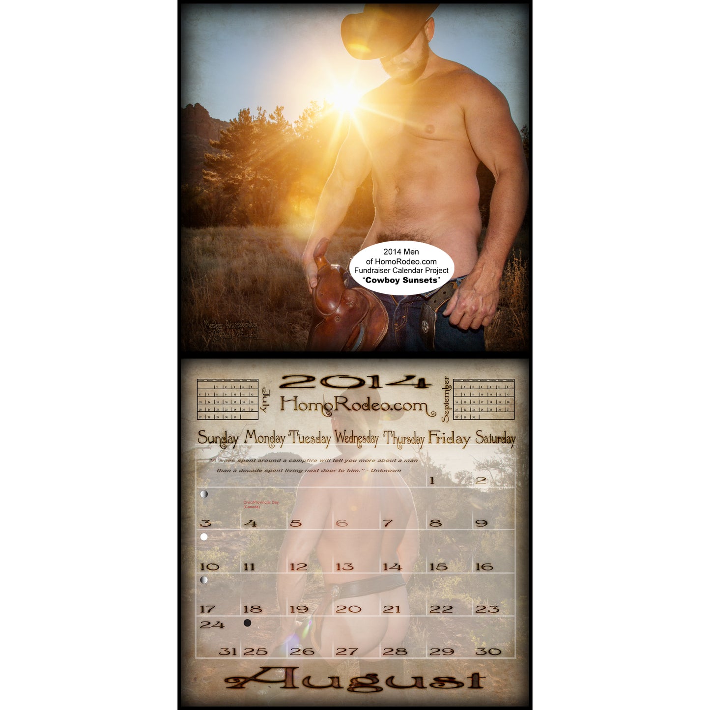 Calendars - 2014 Cowboy Sunsets *Full-nude image 9