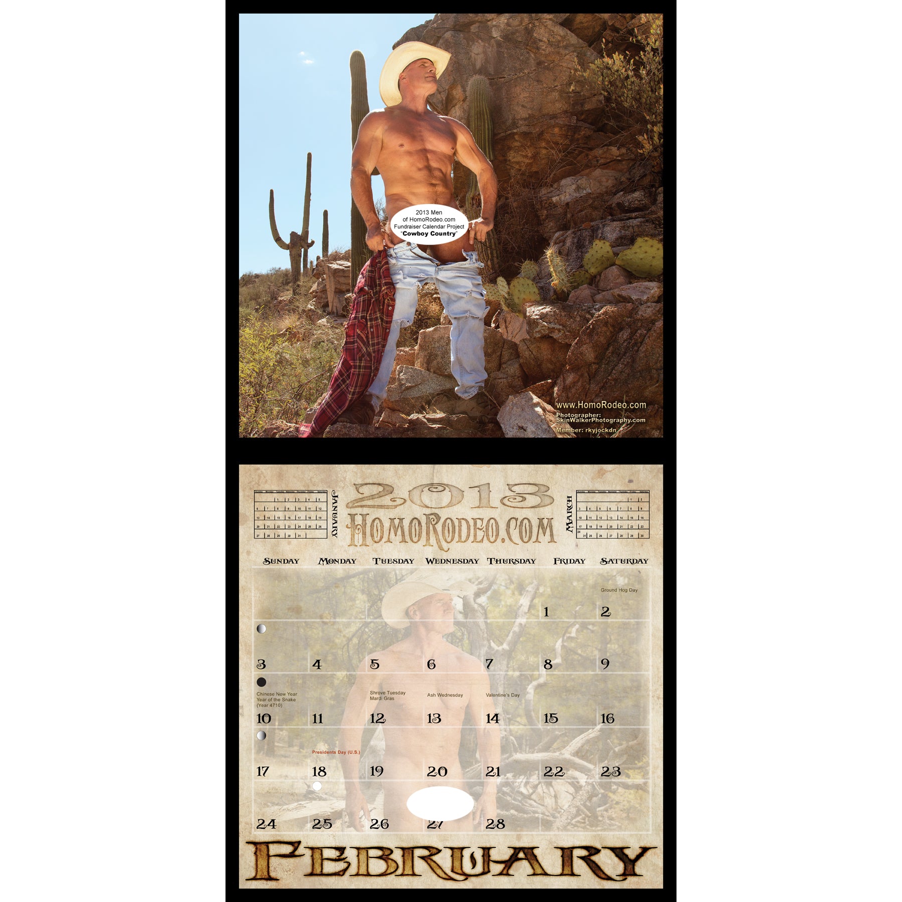 Calendars - 2013 Cowboy Country *Full-nude image 3
